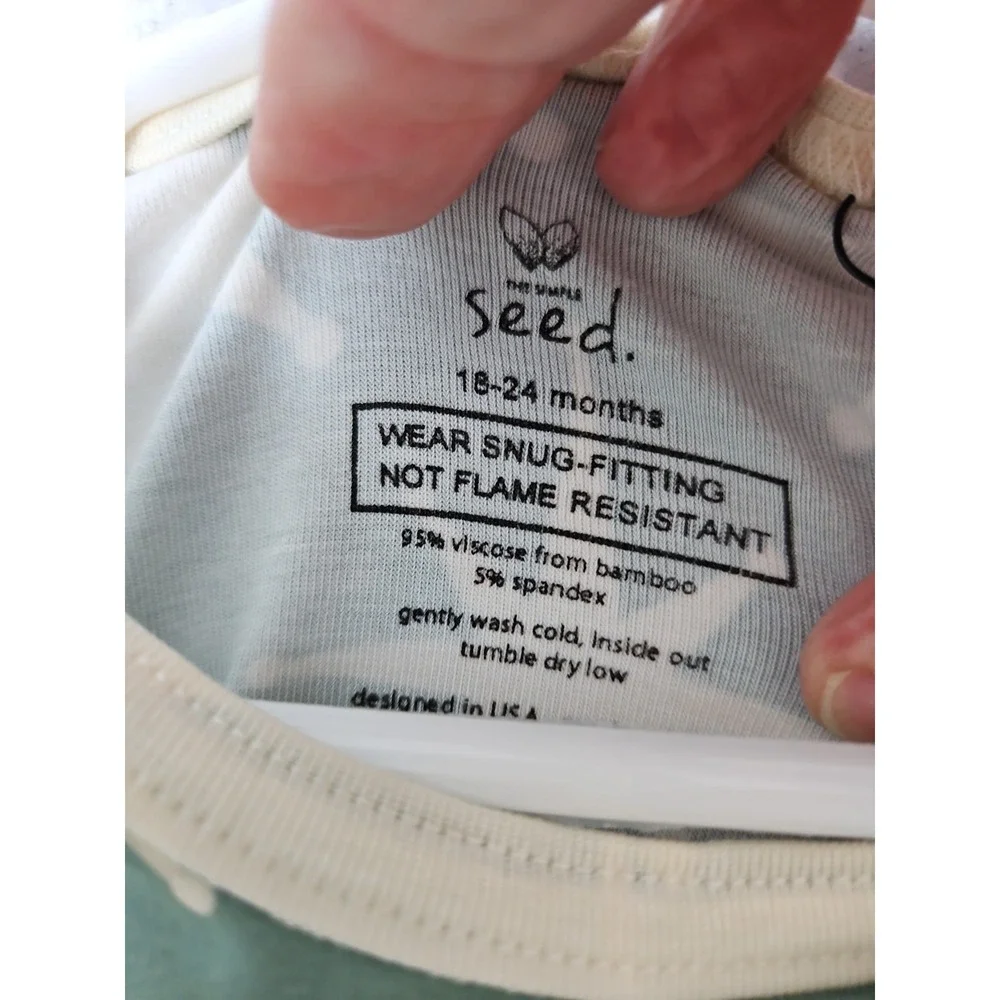 The Simple Seed Baby Toddlers Pajamas  Size 18 -24 Months New With Tags Soft